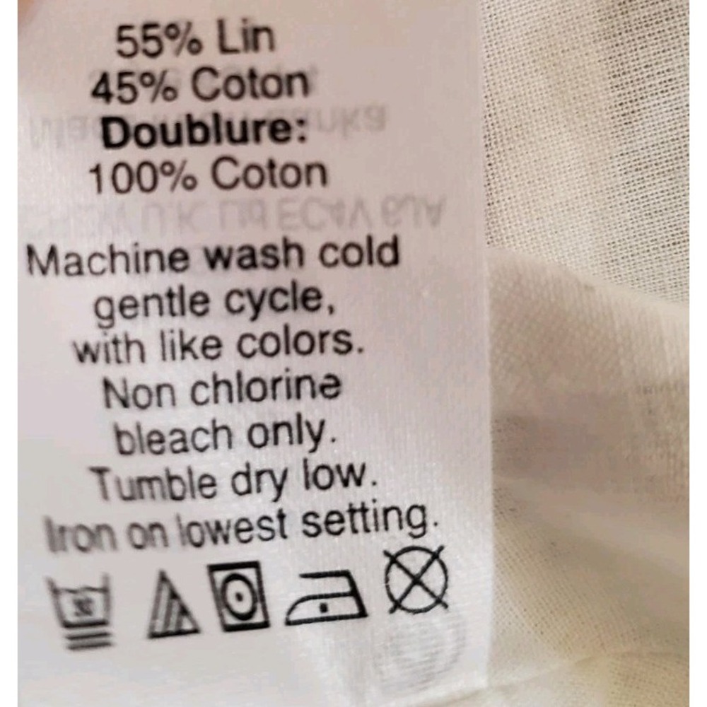 🌷J. Crew Blue White Nautical Linen Cotton Summer Flare Dress Womens Size 00 - Picture 13 of 13